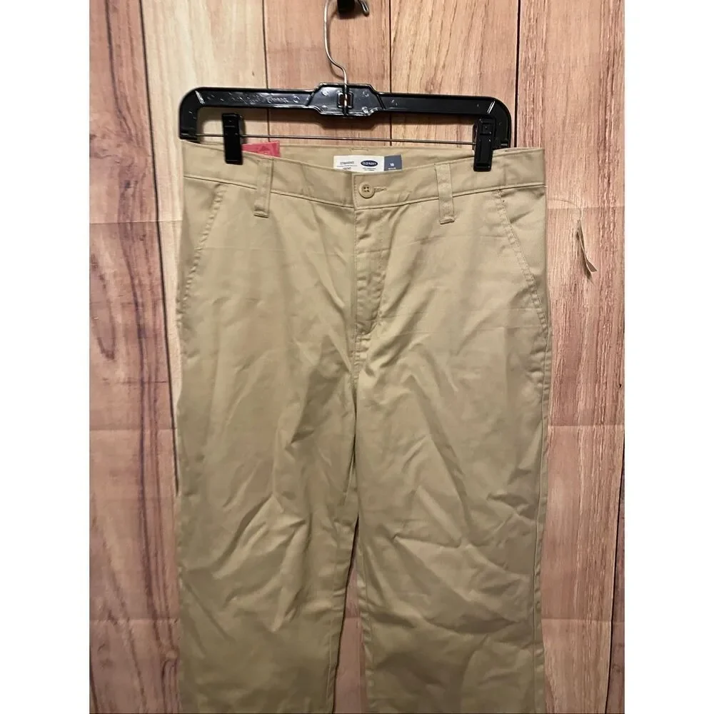 Old Navy 18 Regular Straight NWT pants beige bottoms boys youth
